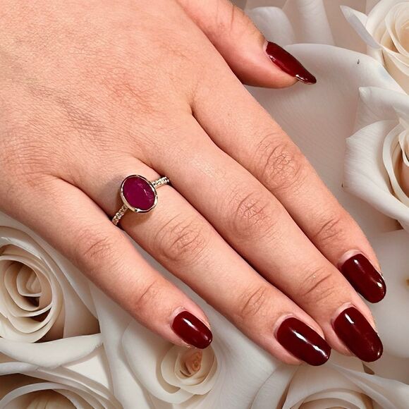 Natural Ruby Diamond Ring 6.75 14k Y Gold 4.38 TCW Certified $4,950 310583 - Picture 7 of 16